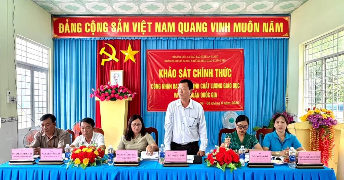 Sở GD&ĐT An Giang khảo sát trường chuẩn Quốc gia tại Trường Mẫu giáo Lương Phi