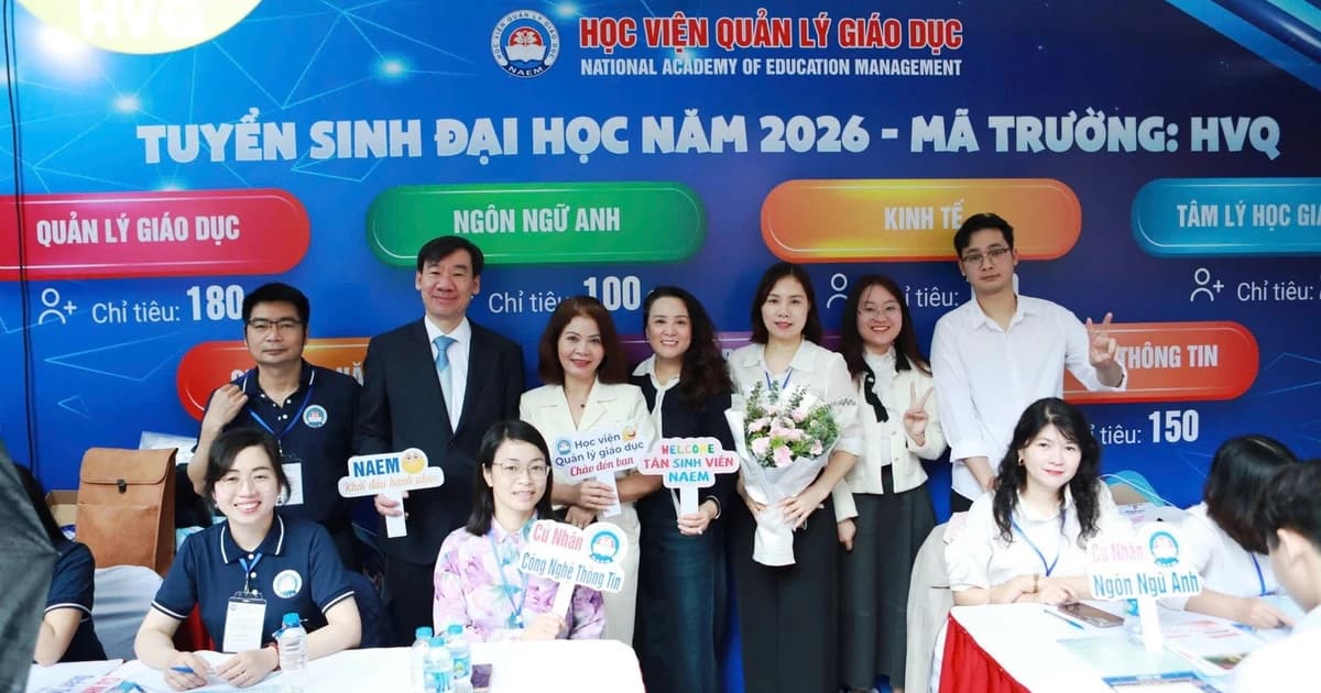 Điểm chuẩn vào Học viện Quản lý giáo dục cao nhất là 24,5 điểm