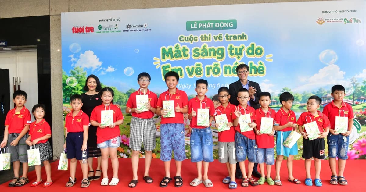 Sân chơi hội họa mùa hè dành cho thiếu nhi với thông điệp giữ gìn đôi mắt sáng