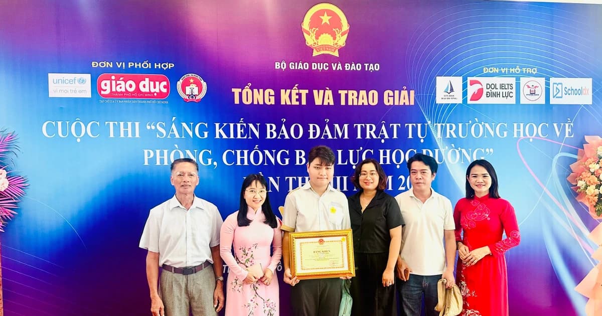 HS Trường Dương Văn Thì đạt giải Nhất sáng kiến phòng, chống bạo lực học đường