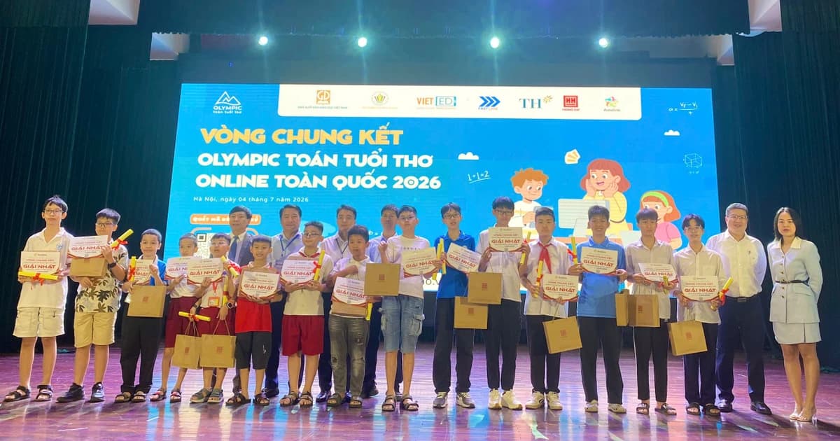 Chung kết Olympic Toán Tuổi thơ Online 2026 nơi 250 'nhà vô địch' cùng tỏa sáng