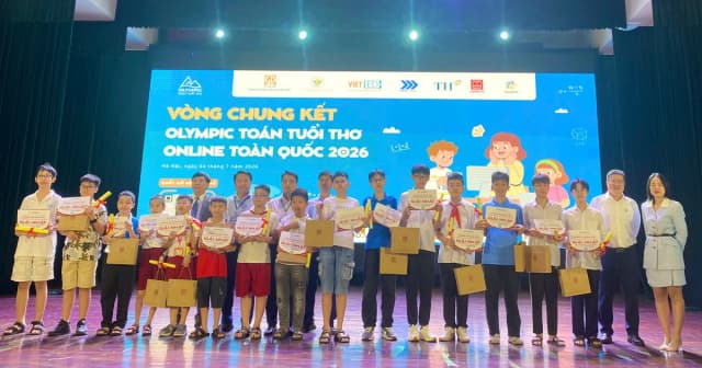 Chung kết Olympic Toán Tuổi thơ Online 2026 nơi 250 'nhà vô địch' cùng tỏa sáng