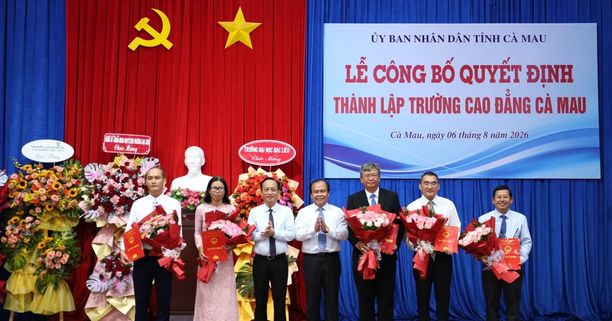 Sáp nhập 4 trường cao đẳng thành Trường Cao đẳng Cà Mau