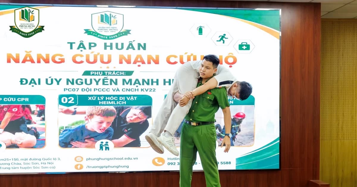 Trang bị kỹ năng an toàn trường học cho giáo viên Trường Phổ thông Phùng Hưng
