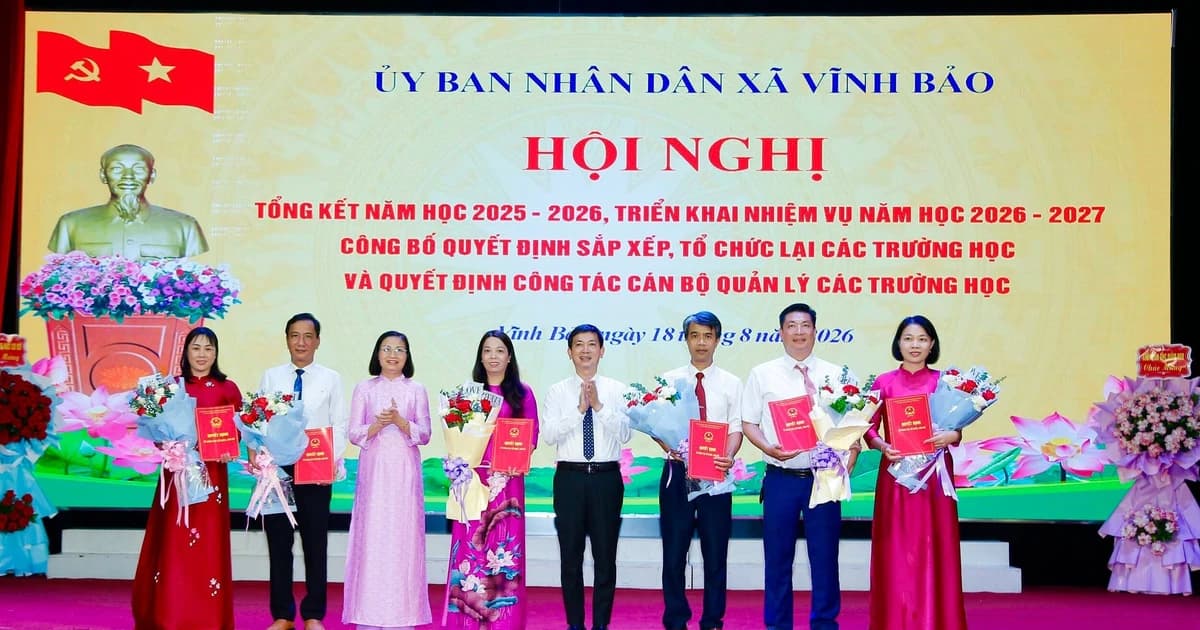 Hải Phòng nhiều xã, phường công bố quyết định sắp xếp trường học