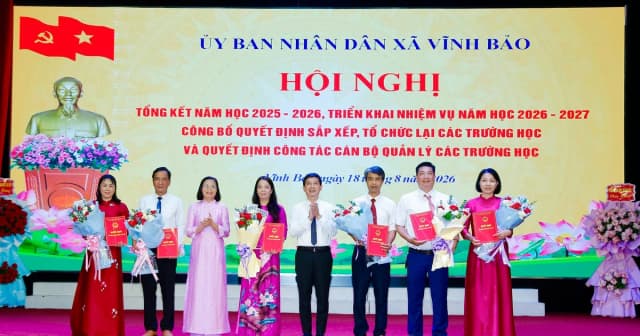 Hải Phòng nhiều xã, phường công bố quyết định sắp xếp trường học
