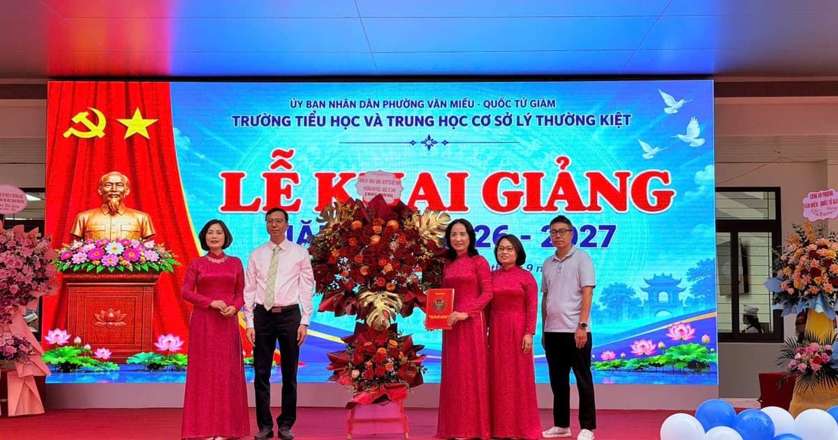 Hân hoan khai giảng tại ngôi trường mang tên Anh hùng dân tộc Lý Thường Kiệt