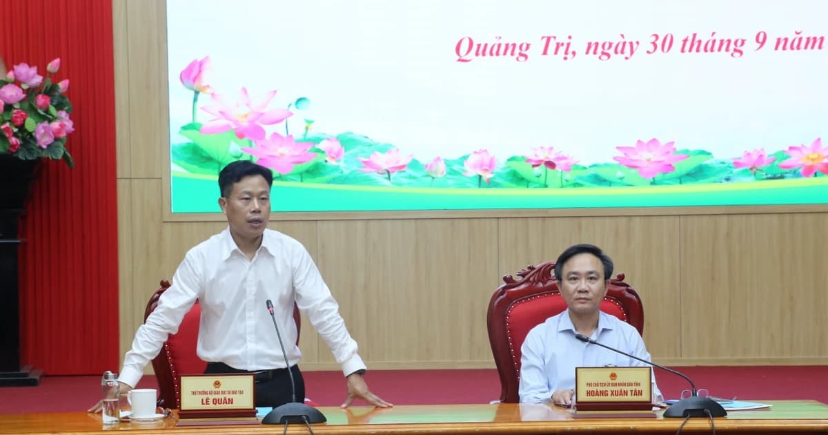 Thứ trưởng Lê Quân làm việc với tỉnh Quảng Trị về triển khai nhiệm vụ năm học