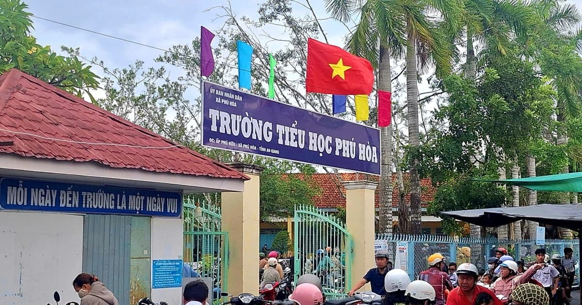 Trường Tiểu học ở An Giang sớm ổn định nền nếp sau sáp nhập