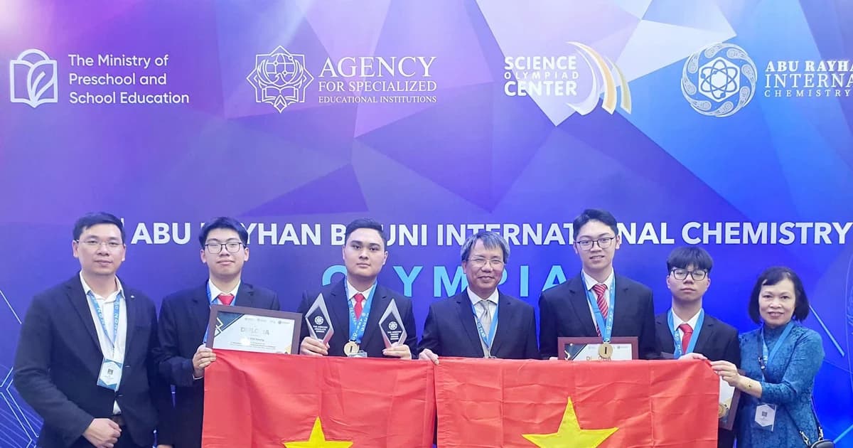 Việt Nam đạt thành tích xuất sắc tại Olympic Hóa học quốc tế Abu Rayhan Biruni