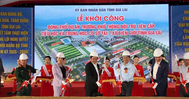 Gia Lai khởi công 7 trường nội trú biên giới: Bước đi chiến lược giữ vững biên cương