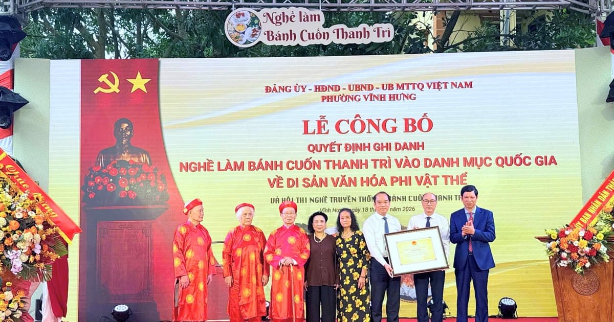 Bánh cuốn Thanh Trì được ghi danh Di sản văn hóa phi vật thể quốc gia