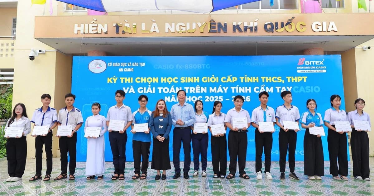 589 HS An Giang đạt giải Kỳ thi Học sinh giỏi giải toán trên máy tính cầm tay