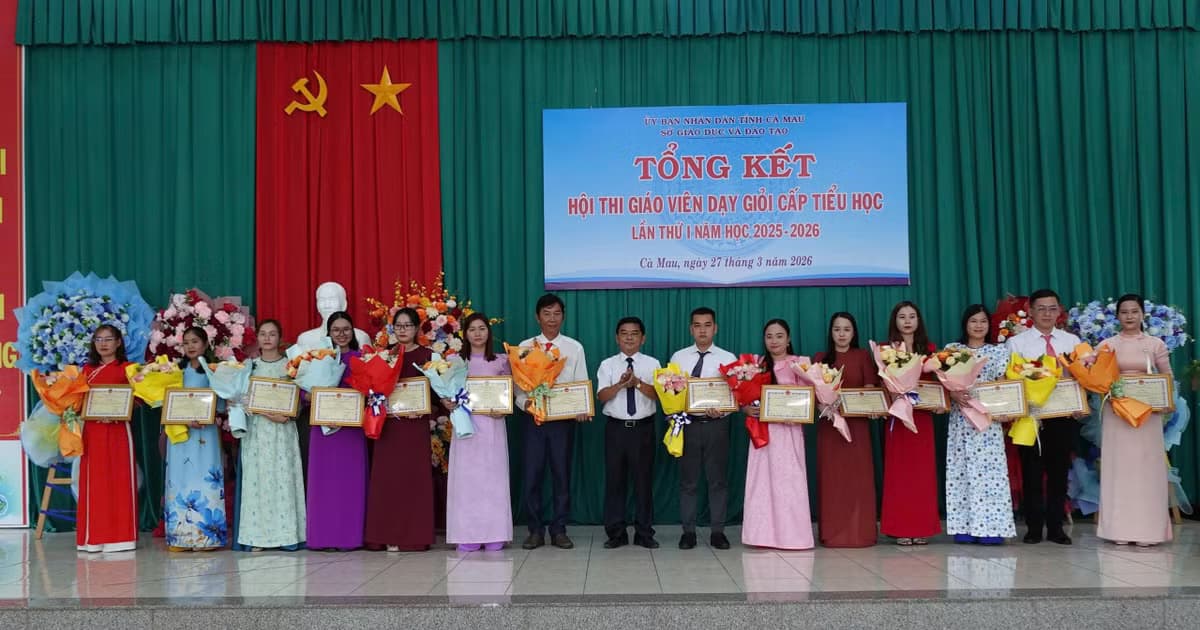 71 giáo viên tiểu học ở Cà Mau đạt danh hiệu Giáo viên dạy giỏi cấp tỉnh