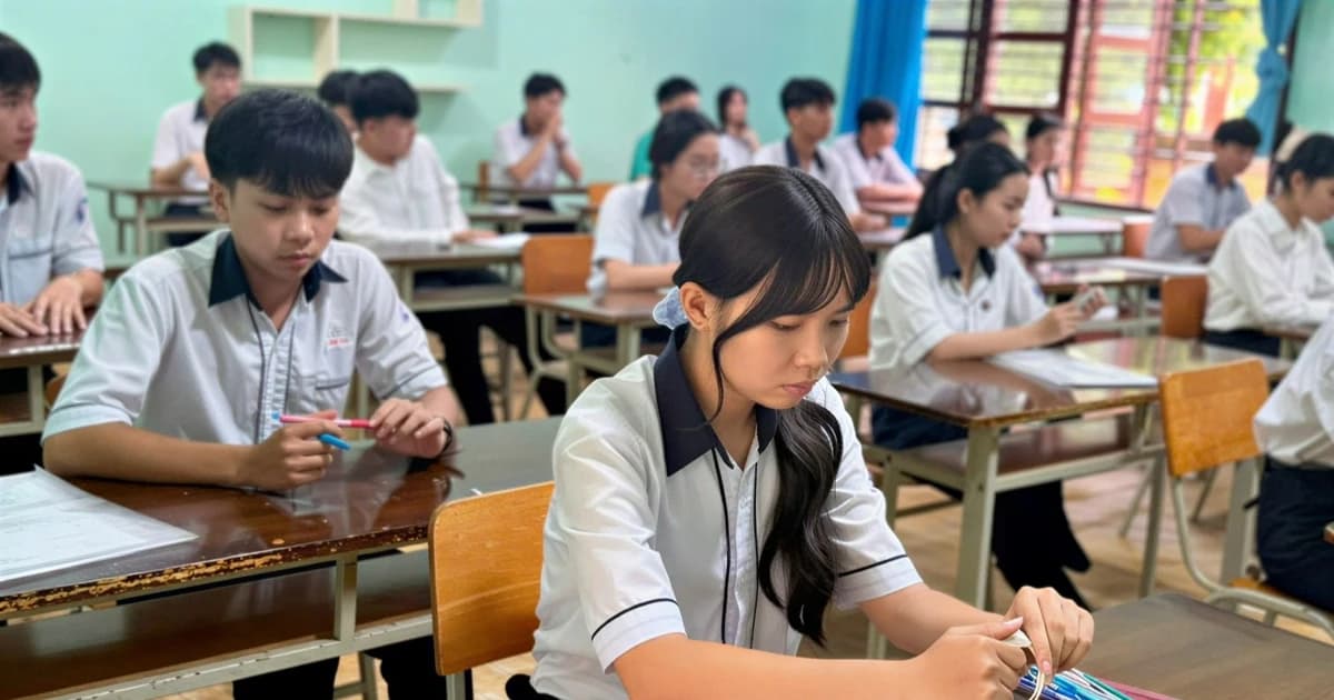 Gần 300 thí sinh tại Điểm thi 'đặc biệt' của tỉnh Lâm Đồng hoàn thành môn Ngữ văn