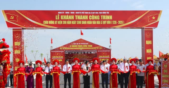 Khánh thành tuyến đường nối Khu lăng mộ vua Trần với Khu lưu niệm Lê Quý Đôn ở Hưng Yên